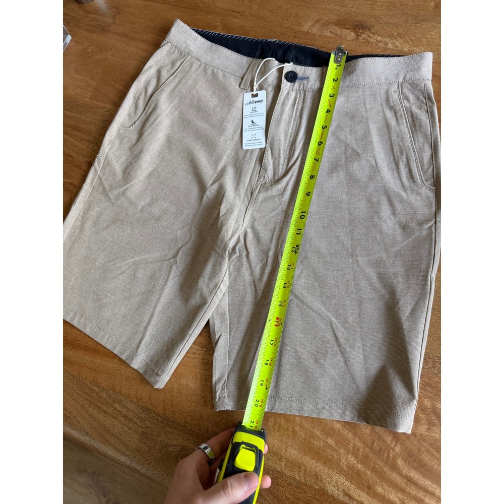 Mens Khaki Performance Shorts Stretch Wicking Size 30 Tan Golf Hiking AirDynamo - Picture 8 of 8